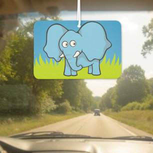 Blue elephant cartoon car air freshener