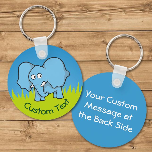 Blue Elephant Cartoon Keychain (Creator Uploaded)