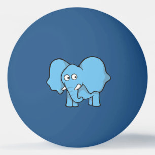 Blue Elephant Cartoon Ping Pong Ball