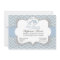 Blue Elephant Chevron Baby Shower Invitation