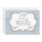 Blue Elephant Chevron Baby Shower Invitation