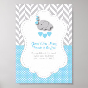 Blue Elephant Game Instruction Poster