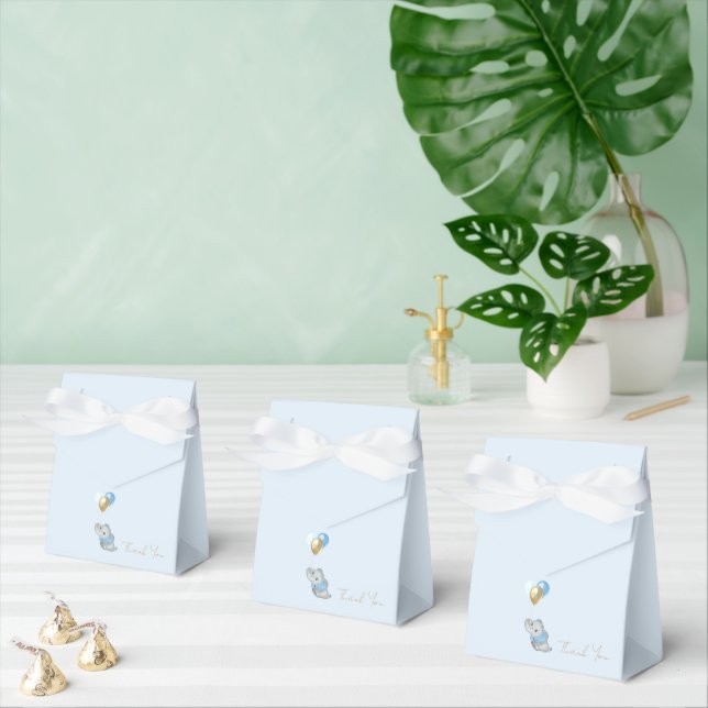 Blue Elephant Gift Favour Baby Shower  Box (Multiple)