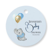 Blue Elephant Gift Tags