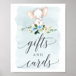 Blue Elephant Gifts and Cards Sign