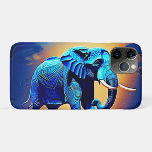 Blue Elephant Glow Design  iPhone 11 Pro Case