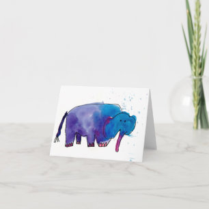Blue Elephant • Gracie Glaser, Age 6 Card