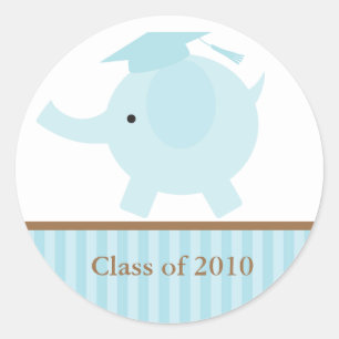 Blue Elephant Graduation Envelope Seals