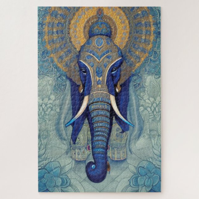 Blue Elephant Jigsaw Puzzle (Vertical)