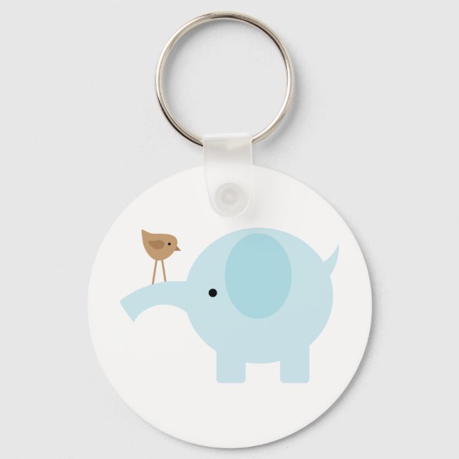 Blue Elephant Key Ring (Front)