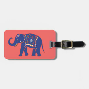 Blue Elephant Luggage Tag