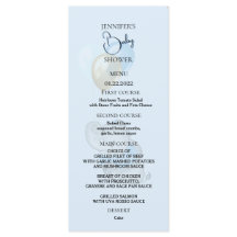 Blue Elephant Menu card