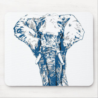 Blue Elephant - Pop Art Style & Posterized Mouse Mat