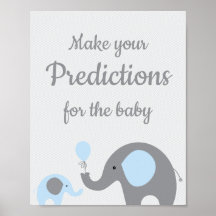 Blue Elephant Predictions for Baby Sign