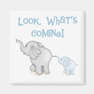 Blue Elephant Pregnancy Magnet
