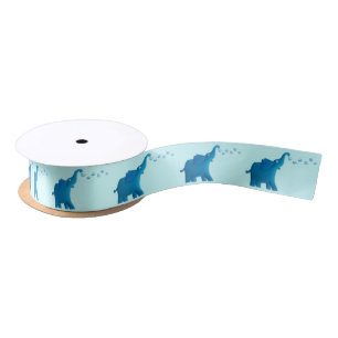 blue elephant satin ribbon