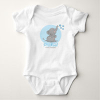 blue elephant soap bubble first birthday name