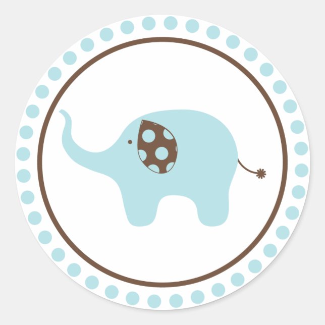 Blue Elephant Sticker (Front)