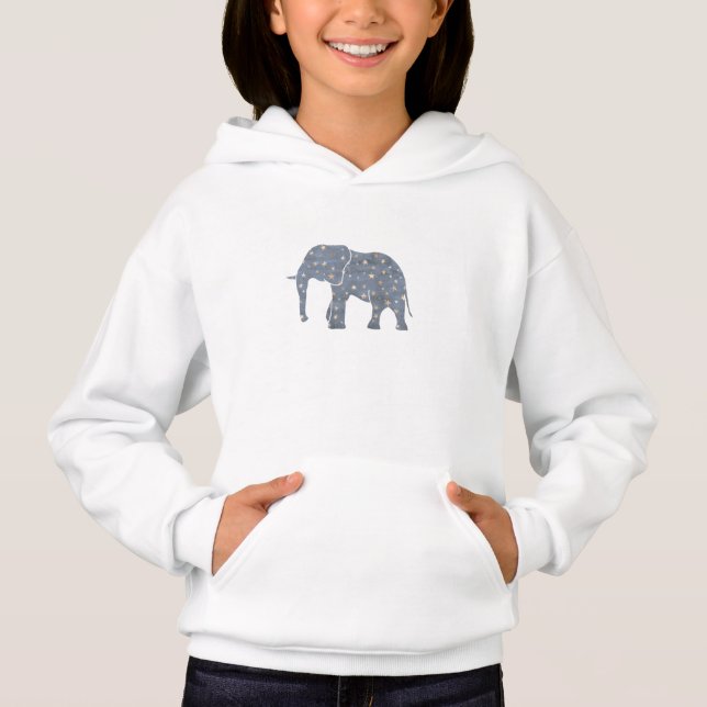 Blue Elephant with Gold Stars (Front)