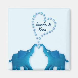 blue elephants magnet