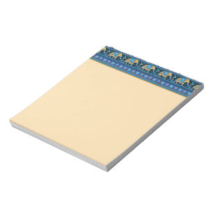 Blue elephants notepad