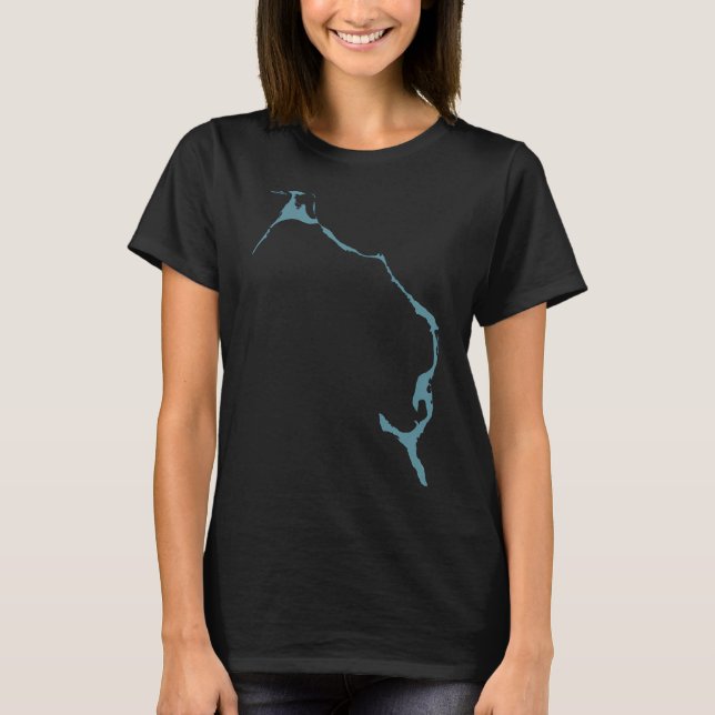 blue eleuthera map T-Shirt (Front)