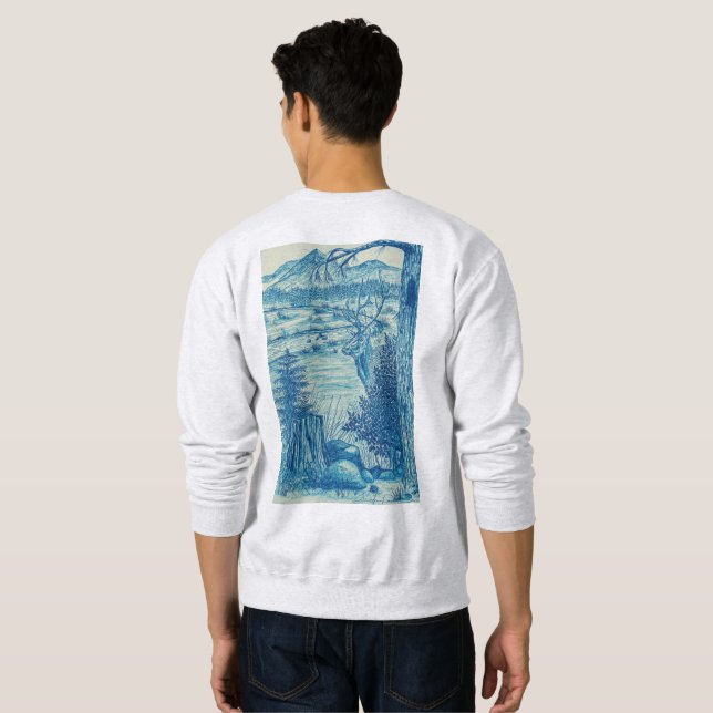 Blue Elk Sweatshirt (Back Full)