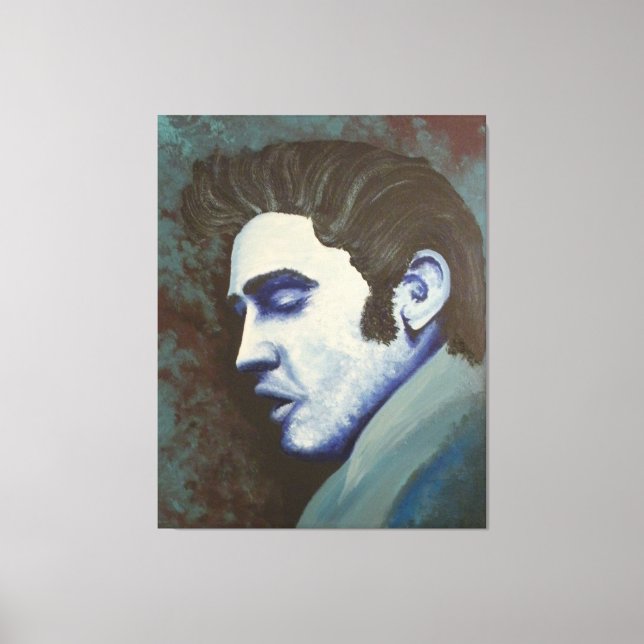 Blue Elvis Canvas Print (Front)