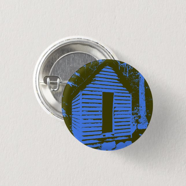 Blue Ely's Mill 3 Cm Round Badge (Front & Back)