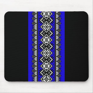 Blue Embroidery Mouse Mat