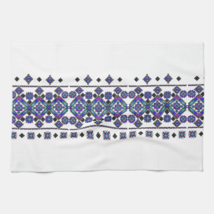 Blue Embroidery Tea Towel