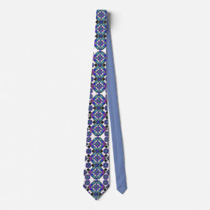 Blue Embroidery Tie