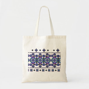 Blue Embroidery Tote Bag