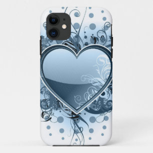 Blue Emo Heart iPhone 11 Case