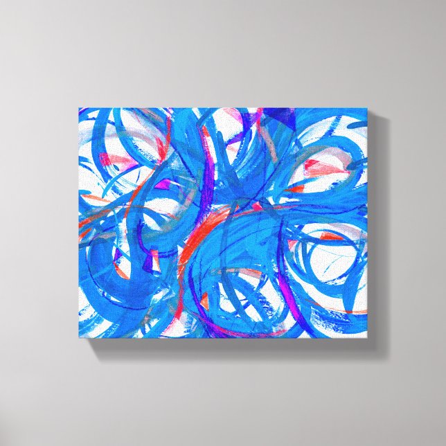 blue emotions series - abstract 977 canvas print (Front)