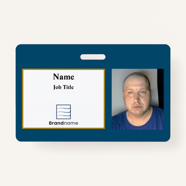 Blue Employee ID Badge (Front)