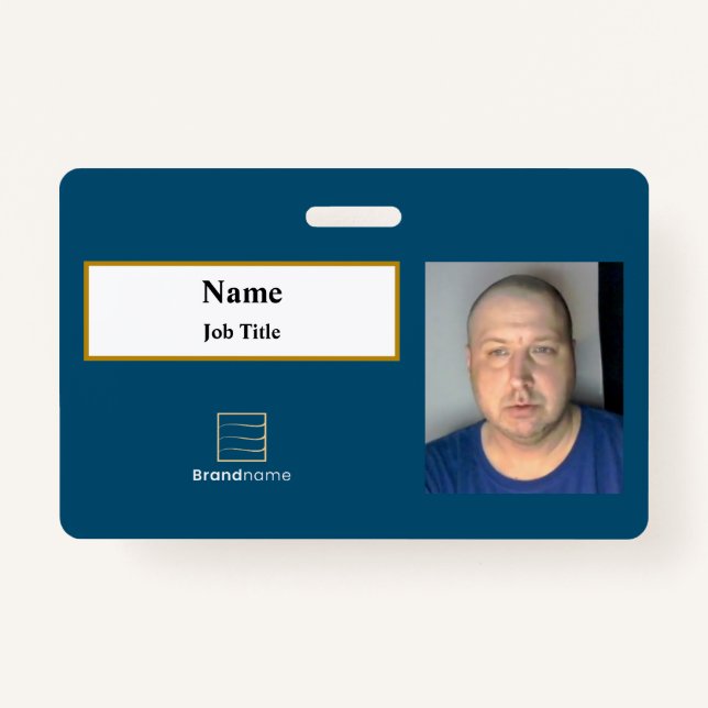 Blue Employee ID Badge (Front)