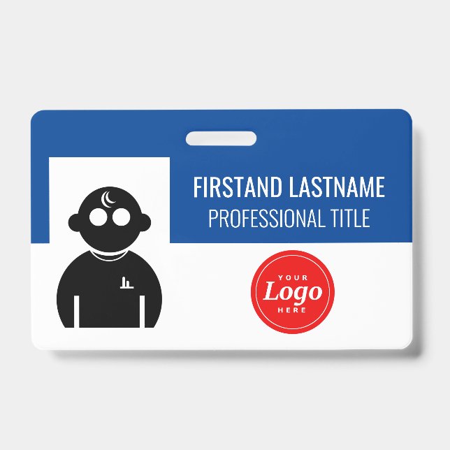 Blue Employee ID Badge (Front)