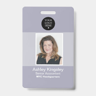 Blue Employee Photo Badge Corporate Security ID Badge
