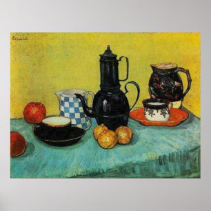 Blue Enamel Coffee Pot by Vincent van Gogh Poster