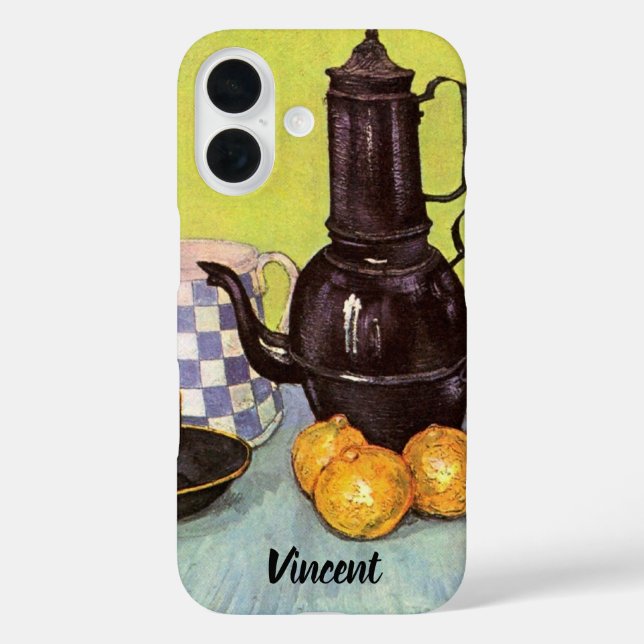 Blue Enamel Coffeepot by Vincent van Gogh Case-Mate iPhone Case (Back)