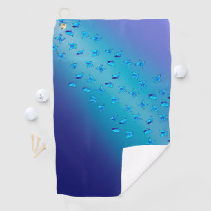 Blue Enchanted Butterflies Golf Towel
