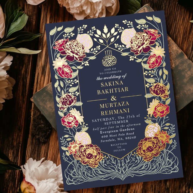 Blue Enchanted Garden Floral Muslim Wedding  (Creator Uploaded)