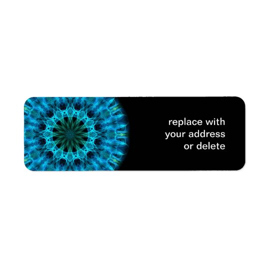 Blue Energy Kaleidoscope Return Address Label