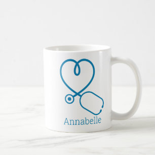 Blue ER Nurse Medical Assistant Love Personalised Coffee Mug