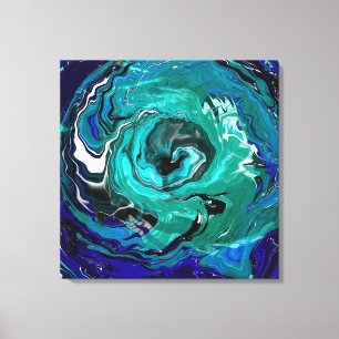 Blue Eternity   Abstract Art Canvas Print