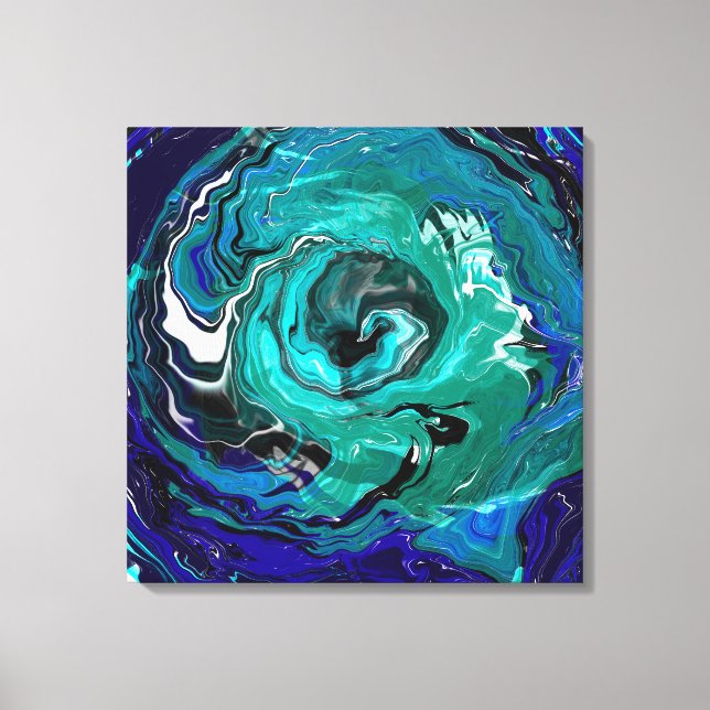 Blue Eternity | Abstract Art Canvas Print (Front)