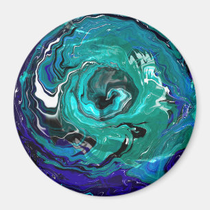 Blue Eternity   Abstract Art Magnet