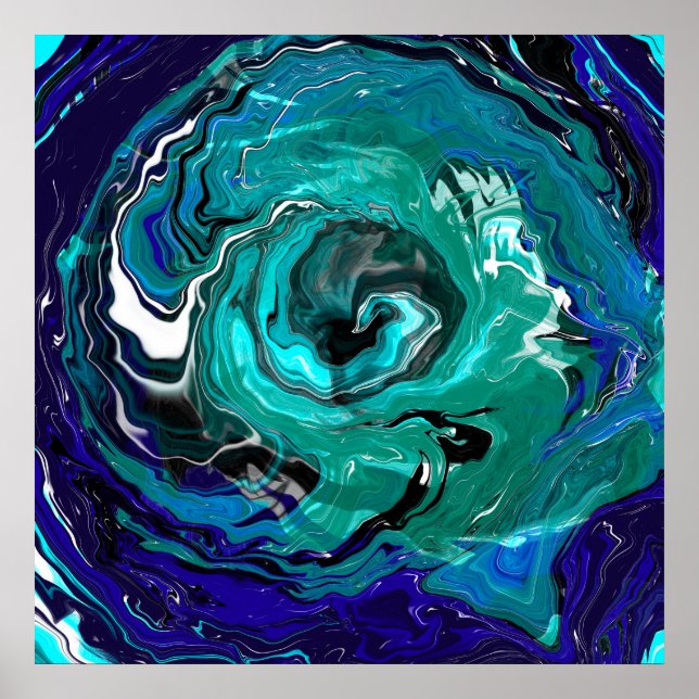 Blue Eternity | Abstract Art Poster (Front)