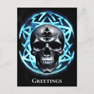 Blue Ethereal Arcane Skull of Darkness
